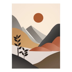 Modern boho nature landscape photo print