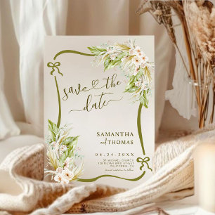 Modern Boho Pampas Grass Wedding Save the Date