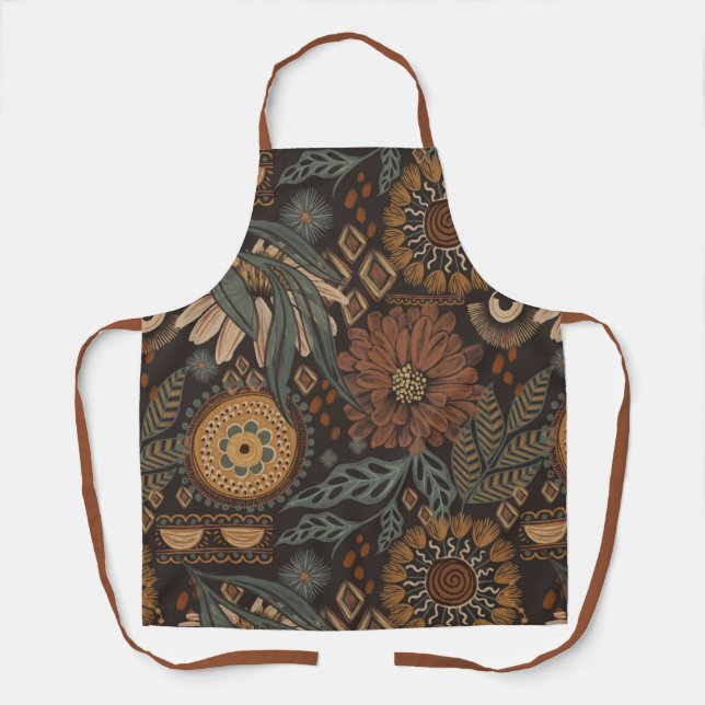 Modern Boho Pattern Apron (Front)