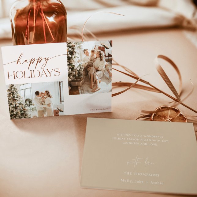 Modern Boho Photo Christmas Card | Happy Holiday (Creator Uploaded)