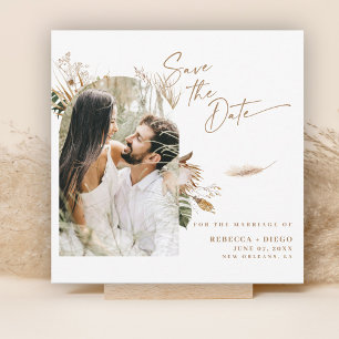 Modern Boho Photo Save The Date 