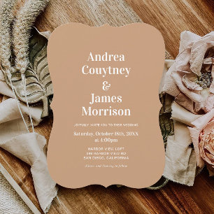 Modern Boho Photo Wedding Invitation
