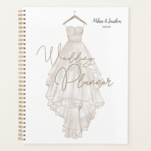 Modern Boho Pink Elegant Floral Wedding Planner