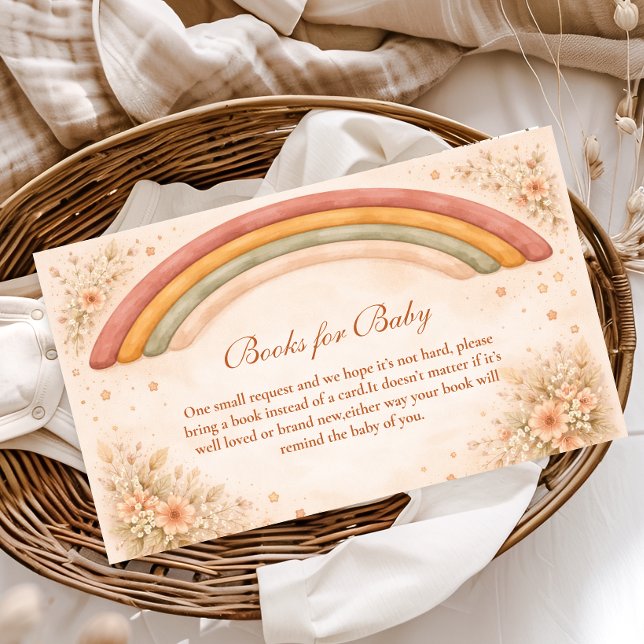 Modern Boho Rainbow Books for Baby  Enclosure Card (Creator Uploaded)