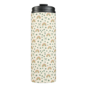 Modern Boho Rainbows Coquette Bows Shamrocks St. P Thermal Tumbler