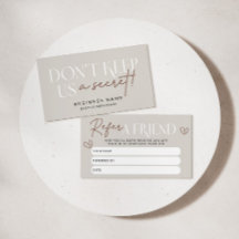 Modern Boho Refer A Friend Discount Coupon Card