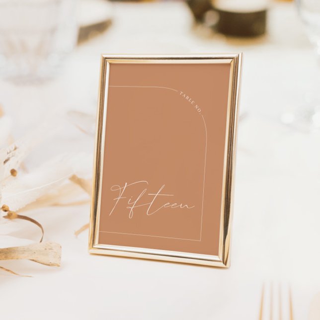 Modern Boho Rust Arch Table Fifteen Table Number (Modern Boho Rust Arch Table Fifteen Table Number)
