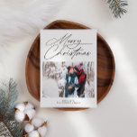 Modern Boho Script Family Photos Christmas Holiday Card<br><div class="desc">Modern Boho Script Family Photos Christmas Holiday Card</div>