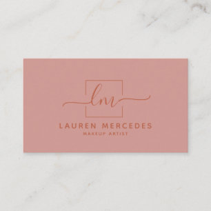 Modern Boho Script Logo Business Appointment Card