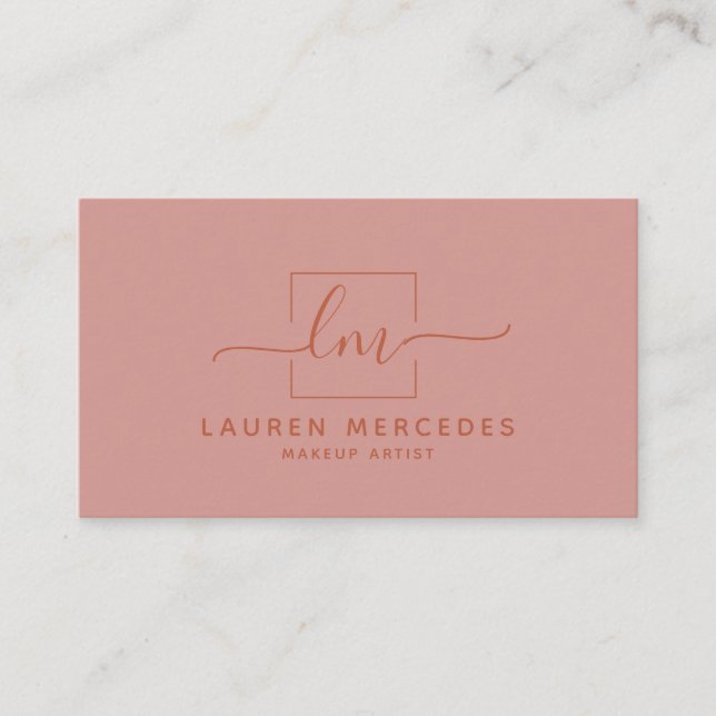 Modern Boho Script Logo Business Appointment Card (Front)