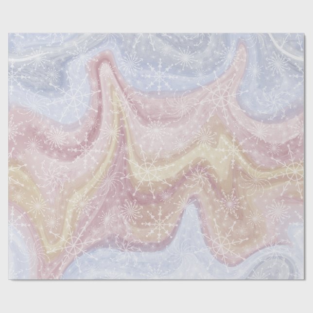 Modern Boho Snowflake Holiday Wrapping Paper (Flat)