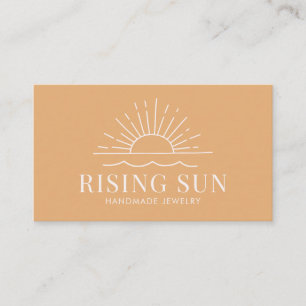Modern Boho Sun and Beach Wave Business Card