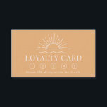 Modern Boho Sun and Beach Wave Loyalty Card<br><div class="desc">Personalised loyalty cards featuring a minimal modern sun and beach theme. The back of the card can be personalised with your business name and contact information.</div>