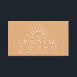 Modern Boho Sun and Beach Wave Loyalty Card<br><div class="desc">Personalised loyalty cards featuring a minimal modern sun and beach theme. The back of the card can be personalised with your business name and contact information.</div>