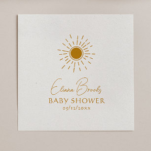 Modern Boho Sunshine Baby Shower Napkins