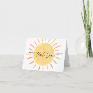 Modern Boho Sunshine Thank You Card