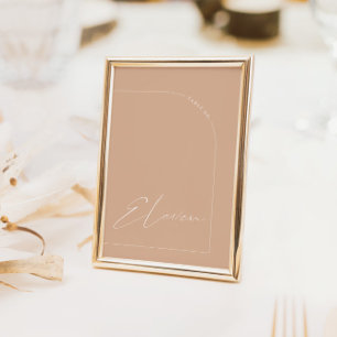 Modern Boho Tan Arch Table Eleven Table Number