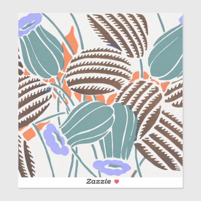 Modern Boho Teal & Lavender Floral Decor (Sheet)