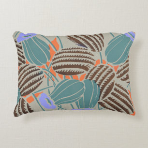 Modern Boho Teal & Lavender Floral Decor Decorative Cushion
