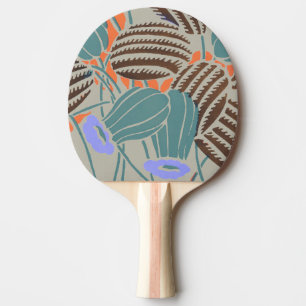 Modern Boho Teal & Lavender Floral Decor Ping Pong Paddle