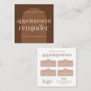 Modern Boho Terracotta Beauty Hair Salon Appointment Card