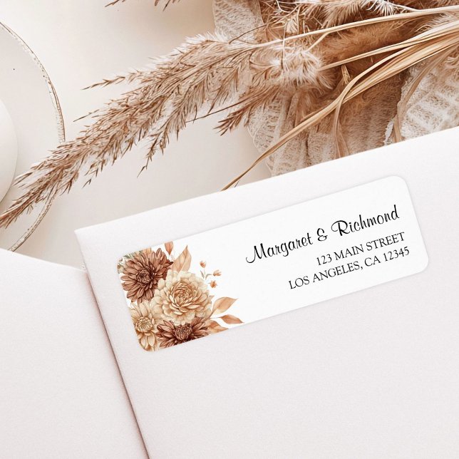 Modern Boho Terracotta Floral Wedding Address (Creator Uploaded)