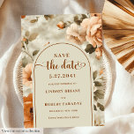 Modern Boho Terracotta Olive Floral Save The Date Invitation<br><div class="desc">✅ For matching items search 213W in my collections ✅ Want to be trendy? This elegant watercolor boho wedding invitation blends warm terracotta and soft ivory flowers with delicate sage leaves for a truly romantic, modern feel. Perfect for couples who love earthy tones and organic elegance, this design brings together...</div>