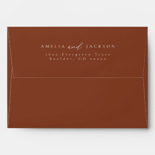 Modern Boho Terracotta Return Address Envelope