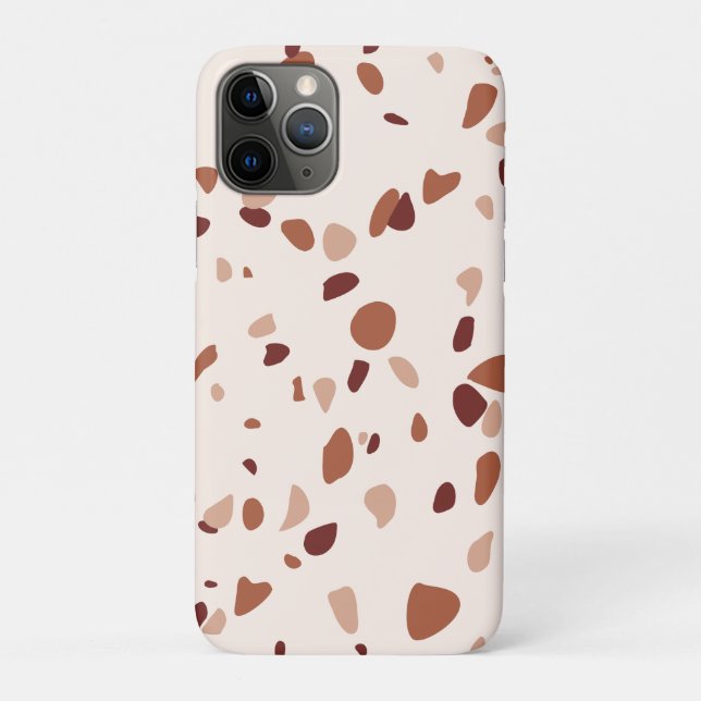 Modern Boho Terrazzo Pattern iPhone 11 Pro Case (Back)