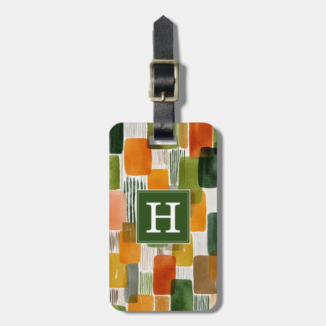 Modern Boho Texture Luggage Tag (Front Vertical)