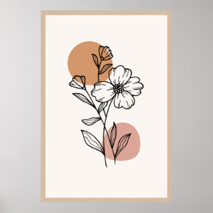 Modern boho trendy design poster