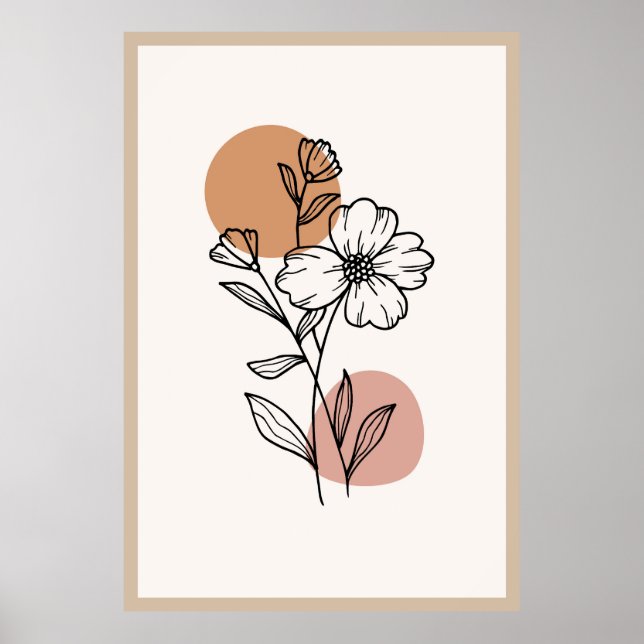 Modern boho trendy  design  poster (Front)