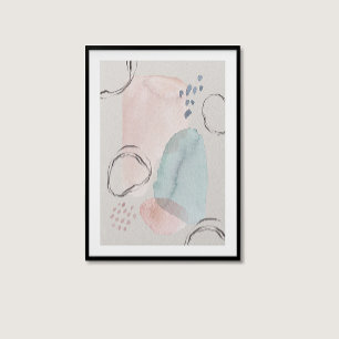 Modern Boho Watercolor Abstract Aesthetic Wall Art
