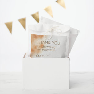 Modern Boho Watercolor Tie Dye Baby Shower Beige Favour Bags