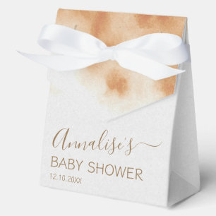 Modern Boho Watercolor Tie Dye Baby Shower Beige Favour Box