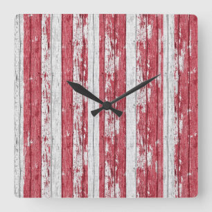 Modern Boho Waves Wall Mounted Art  Square Wall Clock