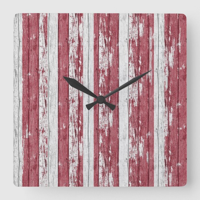 Modern Boho Waves Wall Mounted Art  Square Wall Clock (Front)