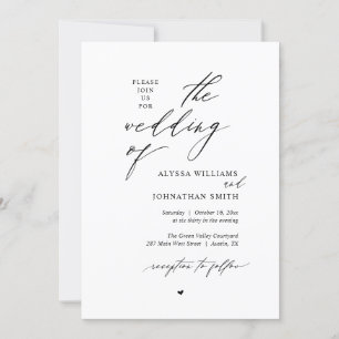Modern Boho Wedding Celebration Invitation