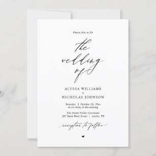 Modern Boho Wedding Invitation