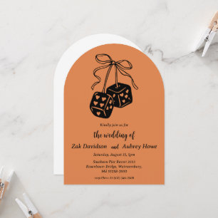 Modern boho western wedding invitations