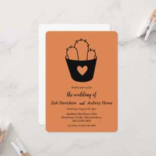 Modern boho western wedding invitations