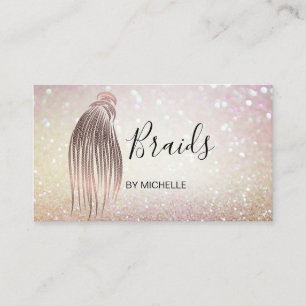 Modern Bokeh Hair Braider, hair Salon for Braids B Business Card