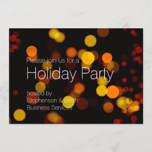 Modern Bokeh Holiday Party Invitation