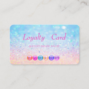 Modern Bokeh Ombre Makeup  Loyalty Card