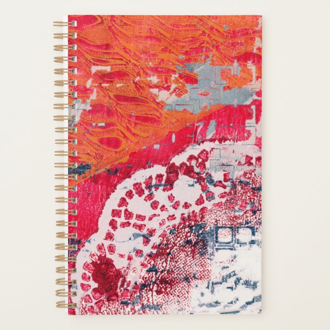 modern bold abstract art acrylic painting planner (Front)