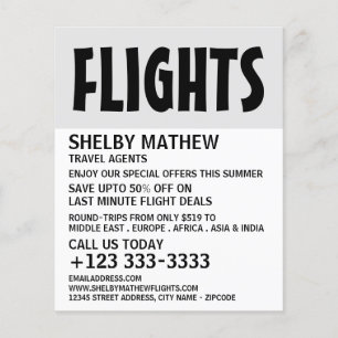 Modern Bold, Airline Advertising Flyer