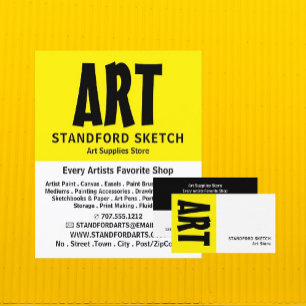 Modern Bold, Art Supplies Store Business Card