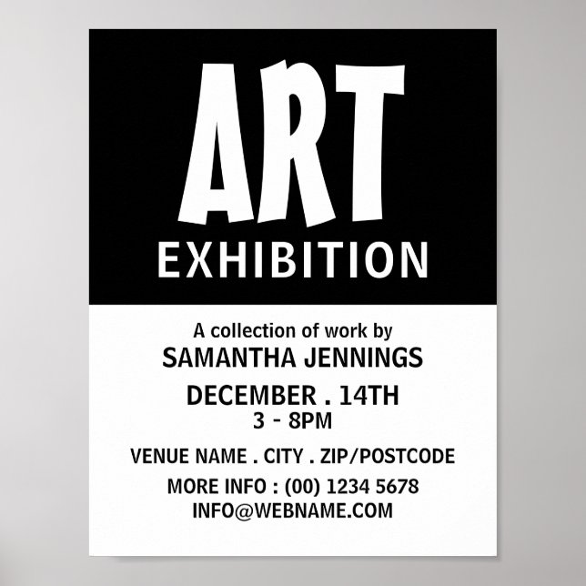 Modern Bold, Artist Exhibition Advertising Poster (Front)