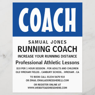 Modern Bold, Athletics Lesson Advert Flyer