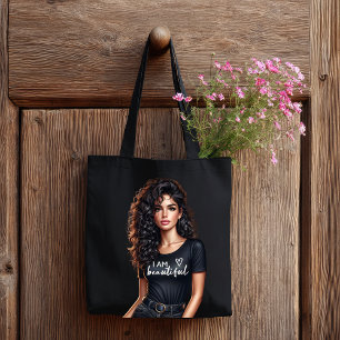 Modern Bold Beautiful Sassy Girl Self Affirmation Tote Bag